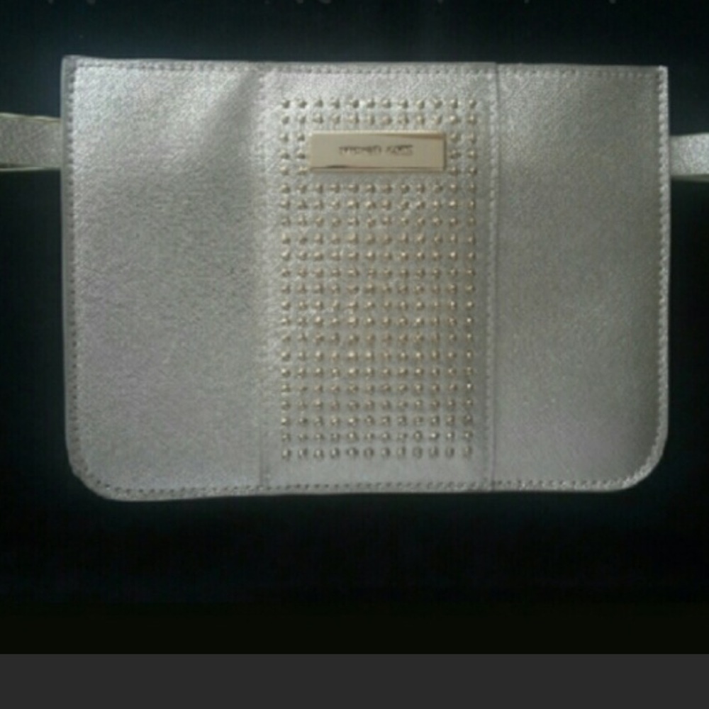 Michael Kors silver studded belt bag